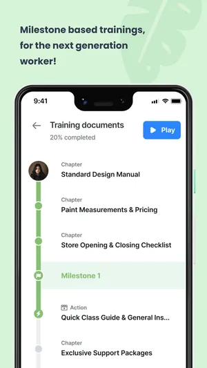 Milestone-based training documents