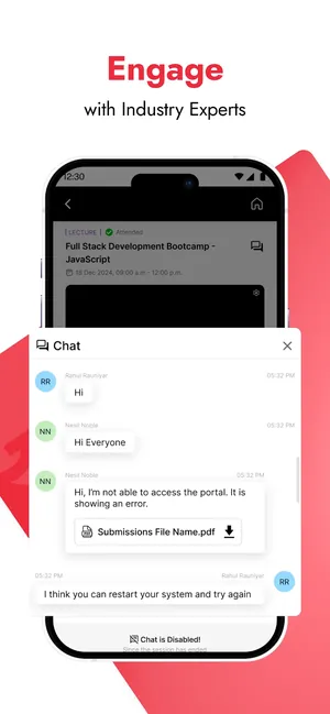 Engage: chat with industry experts
